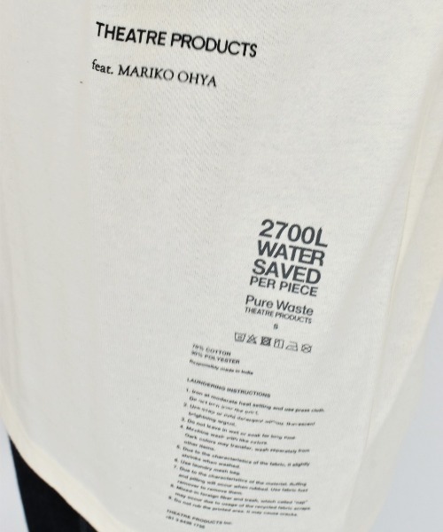 THEATRE PRODUCTS(シアタープロダクツ)の「限定展開【THEATRE PRODUCTS×Mariko Ohyaコラボ】Red Rose Tシャツ(Tシャツ/カットソー・レディース・アイボリー/ホワイト・FREE)」の3枚目の写真