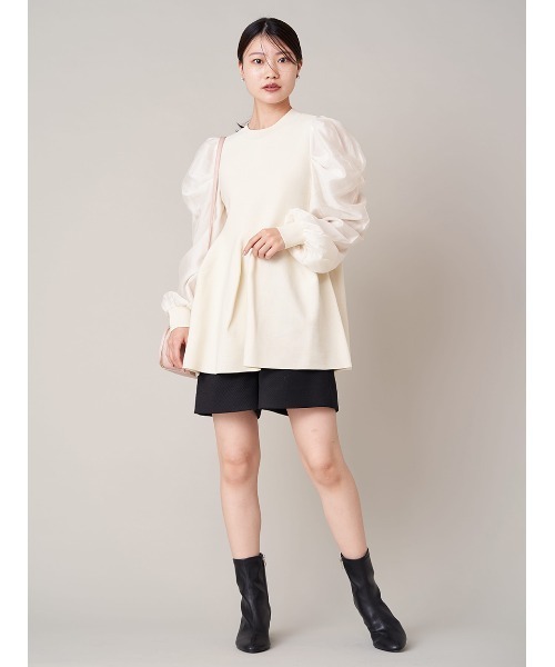 CELFORD（セルフォード）の「布帛コンビペプラムニットプル（ニット