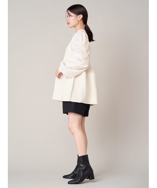 CELFORD  新作　美品　布帛コンビペプラムニットプル CELFORD（セルフォード）の「布帛コンビペプラムニットプル（ニット