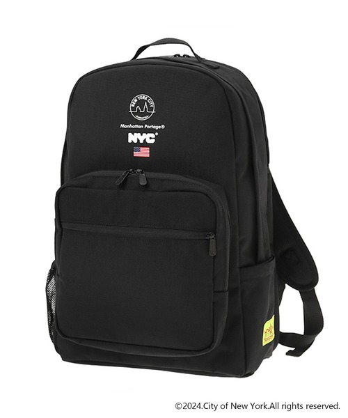 Manhattan Portage(マンハッタンポーテージ)の「Townsend Backpack Vinyl Lining NEW YORK CITY(バックパック/リュック・メンズ・ブラック・LARGE)」の1枚目の写真
