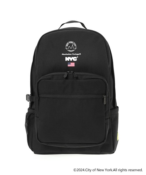 Manhattan Portage(マンハッタンポーテージ)の「Townsend Backpack Vinyl Lining NEW YORK CITY(バックパック/リュック・メンズ・ブラック・LARGE)」の2枚目の写真