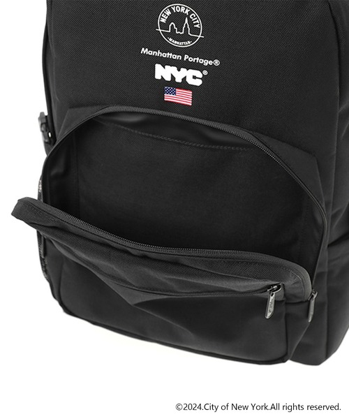 Manhattan Portage(マンハッタンポーテージ)の「Townsend Backpack Vinyl Lining NEW YORK CITY(バックパック/リュック・メンズ・ブラック・LARGE)」の10枚目の写真