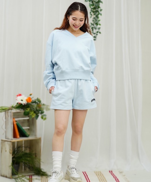 RVCA ライトブルー パーカー スウェットパンツ セット RVCA ライトブルー パーカー スウェットパンツ セット RVCA（ルーカ