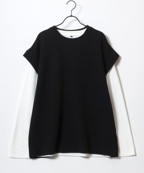 SITRY(シトリー)の「3WAY Cut Vest & Long Sleeve T-shirt/エンボスジャガードベスト & 長袖Tシャツ ロンT(ベスト・メンズ・グレイッシュベージュ/ブラック/ダークグレー・LL/L/M)」の1枚目の写真