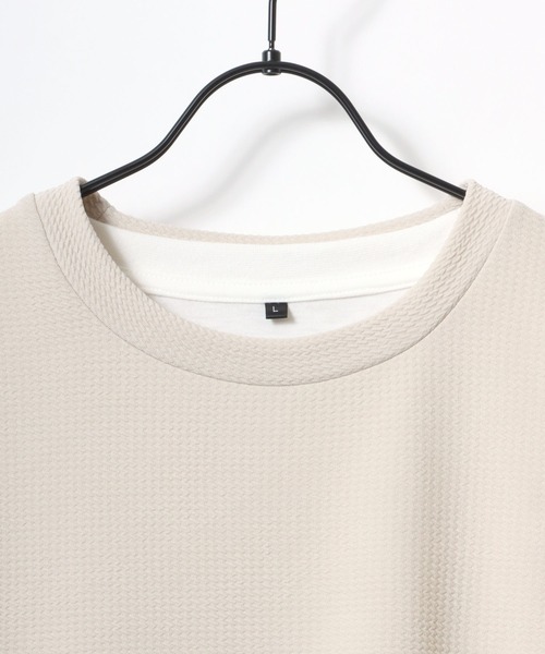 SITRY(シトリー)の「3WAY Cut Vest & Long Sleeve T-shirt/エンボスジャガードベスト & 長袖Tシャツ ロンT(ベスト・メンズ・グレイッシュベージュ/ブラック/ダークグレー・LL/L/M)」の12枚目の写真