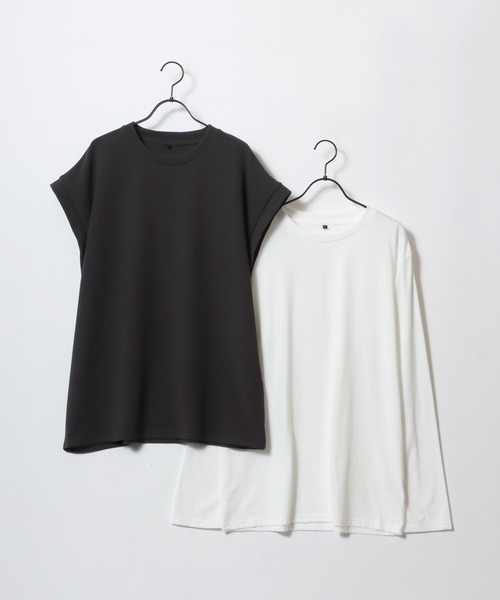 SITRY(シトリー)の「3WAY Cut Vest & Long Sleeve T-shirt/エンボスジャガードベスト & 長袖Tシャツ ロンT(ベスト・メンズ・グレイッシュベージュ/ブラック/ダークグレー・LL/L/M)」の5枚目の写真