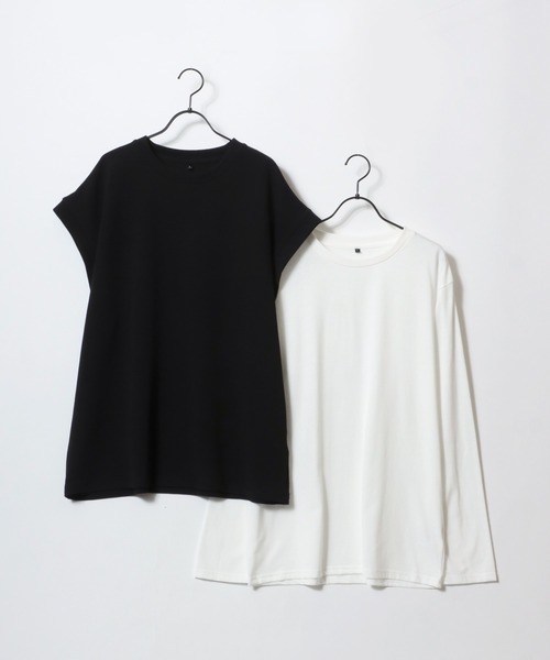 SITRY(シトリー)の「3WAY Cut Vest & Long Sleeve T-shirt/エンボスジャガードベスト & 長袖Tシャツ ロンT(ベスト・メンズ・グレイッシュベージュ/ブラック/ダークグレー・LL/L/M)」の4枚目の写真