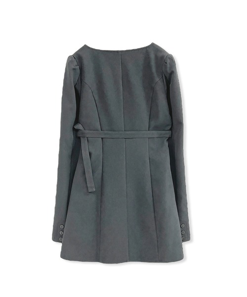 ANDGEEBEE（アンジービー）の「ジャケットプリーツワンピ（ワンピース・レディース・チャコールグレー/ミント・FREE）」の13枚目の写真