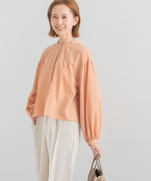 URBAN RESEARCH ROSSO WOMEN（アーバンリサーチ　ロッソ）の「UVカットギャザーボリュームシャツブラウス（シャツ/ブラウス・レディース・オレンジ/オフホワイト/ブラウン系その他・FREE）」の17枚目の写真