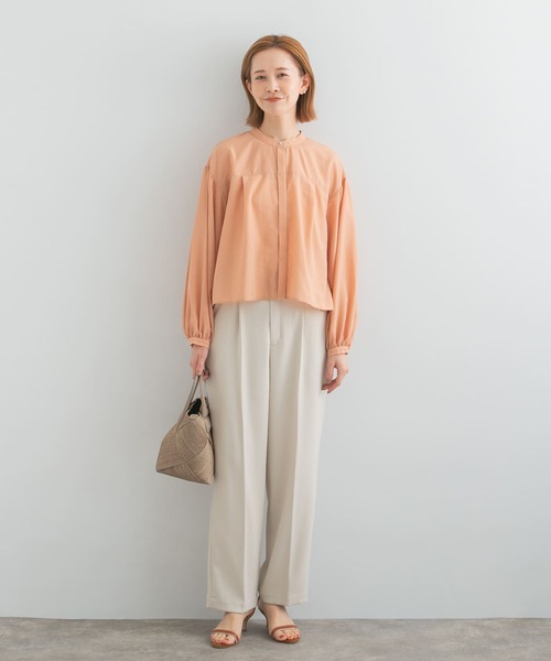 URBAN RESEARCH ROSSO WOMEN（アーバンリサーチ　ロッソ）の「UVカットギャザーボリュームシャツブラウス（シャツ/ブラウス・レディース・オレンジ/オフホワイト/ブラウン系その他・FREE）」の20枚目の写真