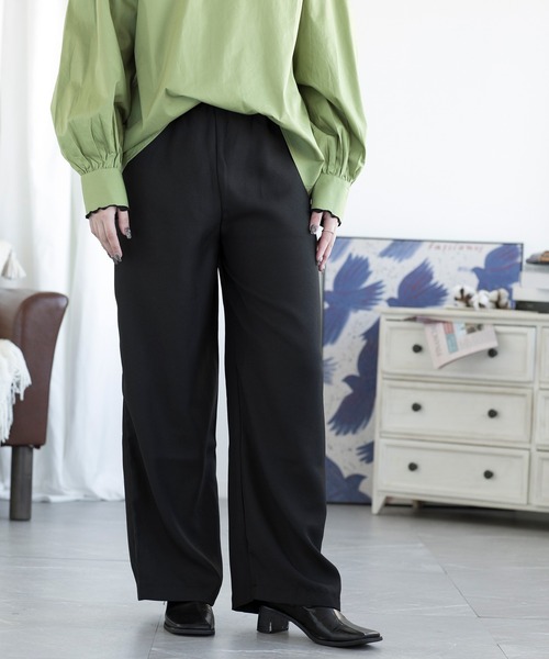 aimoha（アイモハ）の「ゆったりワイドパンツ（スラックス・レディース・ブラック・SMALL/MEDIUM/LARGE）」の12枚目の写真
