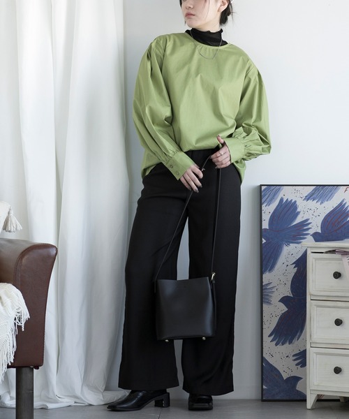 aimoha（アイモハ）の「ゆったりワイドパンツ（スラックス・レディース・ブラック・SMALL/MEDIUM/LARGE）」の6枚目の写真