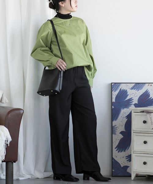 aimoha（アイモハ）の「ゆったりワイドパンツ（スラックス・レディース・ブラック・SMALL/MEDIUM/LARGE）」の7枚目の写真