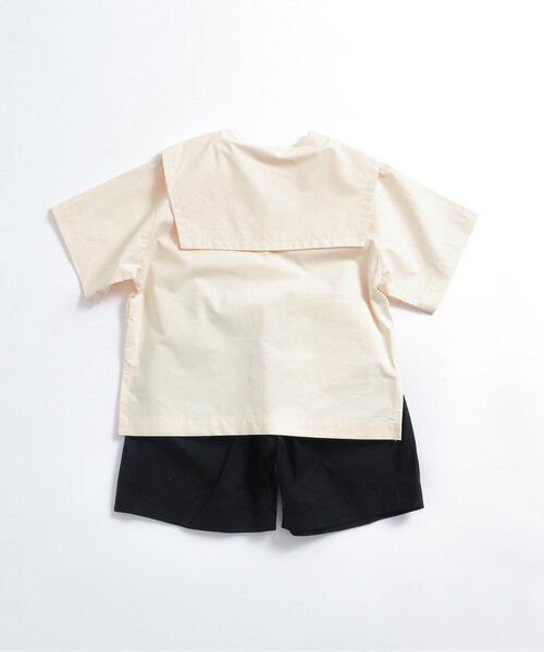p.premier(ピードットプルミエ)の「【セットアップ可】セーラー衿半袖シャツ(シャツ/ブラウス・キッズ・ベージュ/アイボリー/カーキ・80/90/100/110/120/130/140)」の15枚目の写真