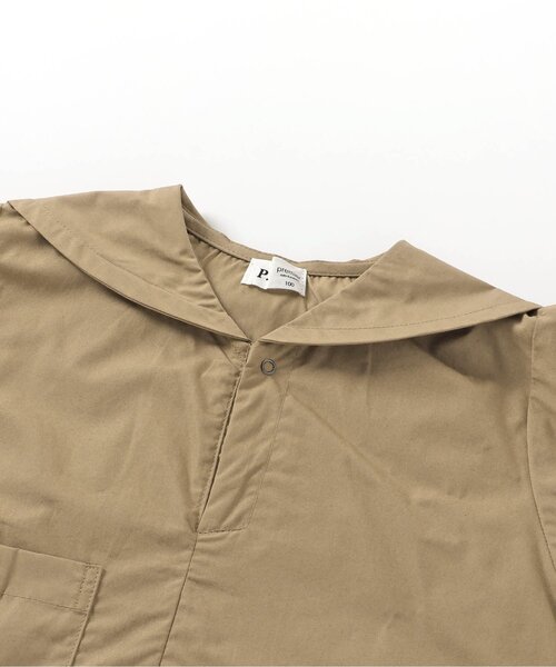 p.premier(ピードットプルミエ)の「【セットアップ可】セーラー衿半袖シャツ(シャツ/ブラウス・キッズ・ベージュ/アイボリー/カーキ・80/90/100/110/120/130/140)」の9枚目の写真