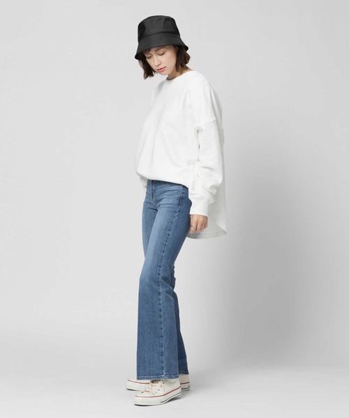6万取引突破【S MaxMara★DAHLIA】フレアデニムパンツ セール】フレアワイドデニム（デニムパンツ）｜styling