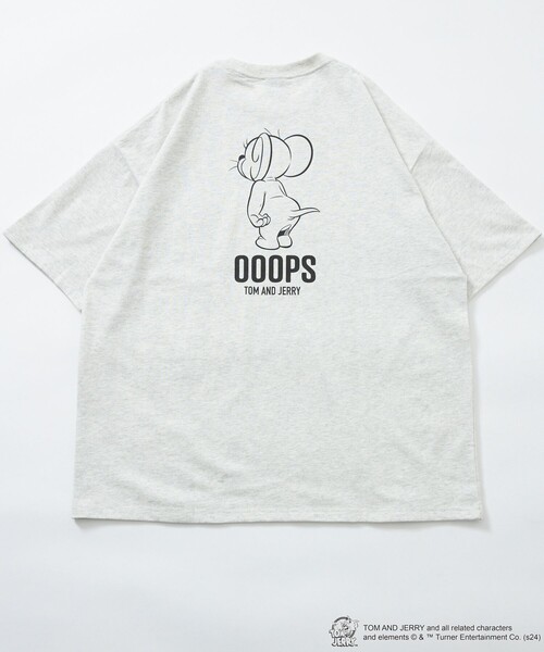 FREAK'S STORE（フリークスストア）の「限定展開 TOM and JERRY/トムとジェリー 別注 ビッグシルエット バックプリント クルーネックTシャツ/OOOPS（Tシャツ/カットソー・メンズ・グレイッシュブルー/アッシュグレー/ブラック/ホワイト/ネイビー・SMALL/MEDIUM/LARGE）」の7枚目の写真