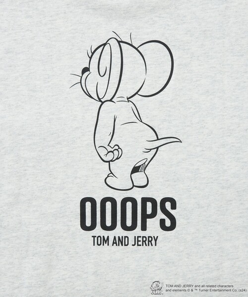 FREAK'S STORE（フリークスストア）の「限定展開 TOM and JERRY/トムとジェリー 別注 ビッグシルエット バックプリント クルーネックTシャツ/OOOPS（Tシャツ/カットソー・メンズ・グレイッシュブルー/アッシュグレー/ブラック/ホワイト/ネイビー・SMALL/MEDIUM/LARGE）」の6枚目の写真