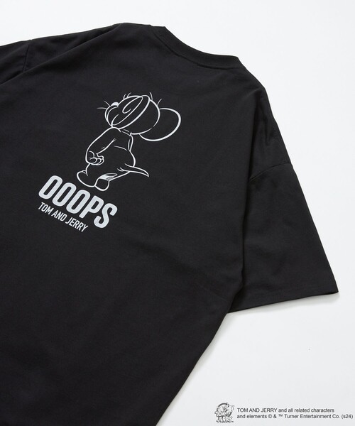 FREAK'S STORE（フリークスストア）の「限定展開 TOM and JERRY/トムとジェリー 別注 ビッグシルエット バックプリント クルーネックTシャツ/OOOPS（Tシャツ/カットソー・メンズ・グレイッシュブルー/アッシュグレー/ブラック/ホワイト/ネイビー・SMALL/MEDIUM/LARGE）」の22枚目の写真