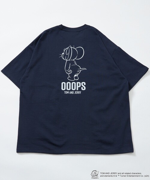 FREAK'S STORE（フリークスストア）の「限定展開 TOM and JERRY/トムとジェリー 別注 ビッグシルエット バックプリント クルーネックTシャツ/OOOPS（Tシャツ/カットソー・メンズ・グレイッシュブルー/アッシュグレー/ブラック/ホワイト/ネイビー・SMALL/MEDIUM/LARGE）」の19枚目の写真