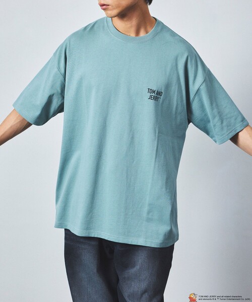 FREAK'S STORE（フリークスストア）の「限定展開 TOM and JERRY/トムとジェリー 別注 ビッグシルエット バックプリント クルーネックTシャツ/OOOPS（Tシャツ/カットソー・メンズ・グレイッシュブルー/アッシュグレー/ブラック/ホワイト/ネイビー・SMALL/MEDIUM/LARGE）」の16枚目の写真