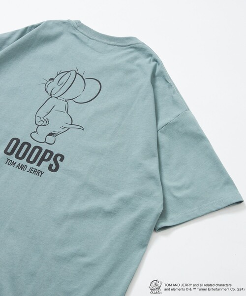 FREAK'S STORE（フリークスストア）の「限定展開 TOM and JERRY/トムとジェリー 別注 ビッグシルエット バックプリント クルーネックTシャツ/OOOPS（Tシャツ/カットソー・メンズ・グレイッシュブルー/アッシュグレー/ブラック/ホワイト/ネイビー・SMALL/MEDIUM/LARGE）」の21枚目の写真