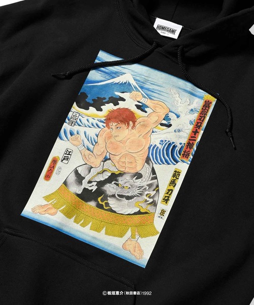 HOMEGAME(ホームゲーム)の「HOMEGAME × グラップラー刃牙 × パンクラス × THREE TIDES TATTOO 範馬刃牙 HOODIE【HG240501】(パーカー・メンズ・ブラック・L/XL/XXL/M)」の4枚目の写真