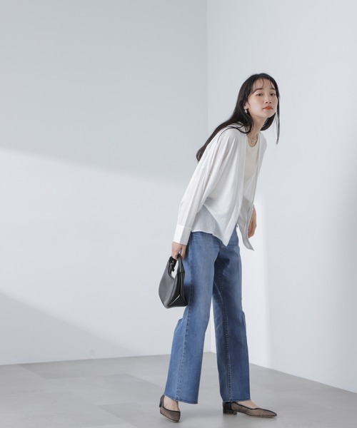 NANO universe（ナノユニバース）の「シアーカットシャツカーディガン（カーディガン/ボレロ・レディース・ホワイト/ブラック/グレー系その他4・FREE）」の8枚目の写真