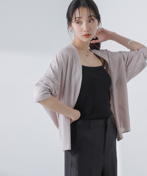 NANO universe（ナノユニバース）の「シアーカットシャツカーディガン（カーディガン/ボレロ・レディース・ホワイト/ブラック/グレー系その他4・FREE）」の12枚目の写真