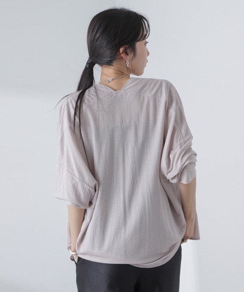 NANO universe（ナノユニバース）の「シアーカットシャツカーディガン（カーディガン/ボレロ・レディース・ホワイト/ブラック/グレー系その他4・FREE）」の13枚目の写真