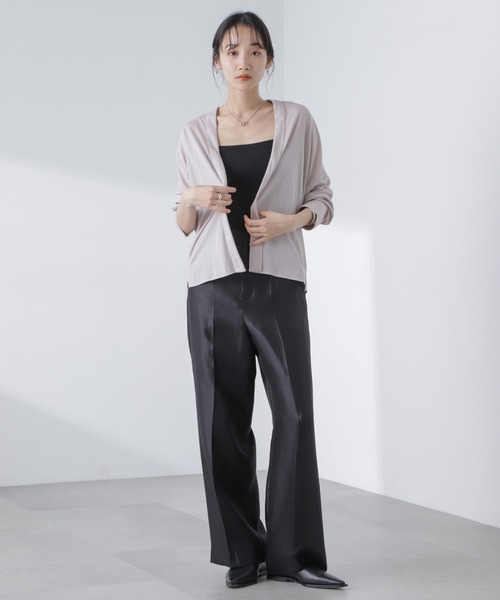 NANO universe（ナノユニバース）の「シアーカットシャツカーディガン（カーディガン/ボレロ・レディース・ホワイト/ブラック/グレー系その他4・FREE）」の14枚目の写真