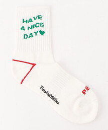 Purple&Yellow | "HAVE A NICE DAY" ショートソックス(ソックス/靴下)