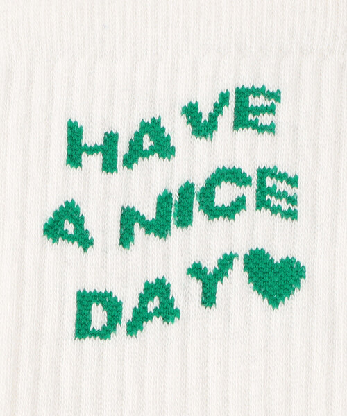 Purple&Yellow（パープルアンドイエロー）の「"ＨＡＶＥ Ａ ＮＩＣＥ ＤＡＹ" ショートソックス（ソックス/靴下・メンズ・ホワイト/ブラック・25-27CM）」の7枚目の写真