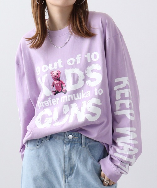 MISHKA(ミシカ)の「MISHKA L/T 長袖 Tシャツ(Tシャツ/カットソー・メンズ・ホワイト系その他2/ブラック系その他3/ブラック系その他2/ブラック/グリーン系その他/パープル/パープル系その他/ホワイト系その他3/グリーン/ホワイト・M/L/XL)」の10枚目の写真