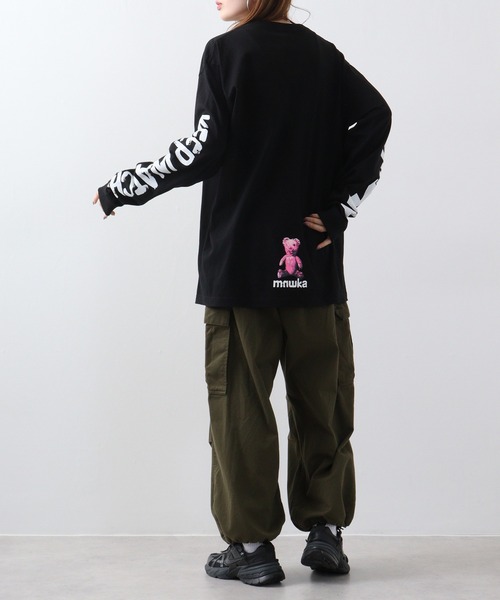 MISHKA(ミシカ)の「MISHKA L/T 長袖 Tシャツ(Tシャツ/カットソー・メンズ・ホワイト系その他2/ブラック系その他3/ブラック系その他2/ブラック/グリーン系その他/パープル/パープル系その他/ホワイト系その他3/グリーン/ホワイト・M/L/XL)」の22枚目の写真