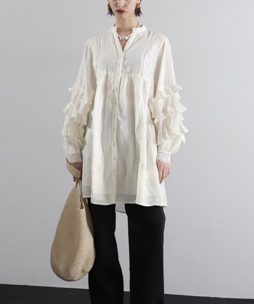 Vincent Pradier（ヴァンサンプラディエ）の「(VINCENT PRADIER)ワンハンドルバッグ（ショルダーバッグ・レディース・ベージュ/ブルー・FREE）」の3枚目の写真