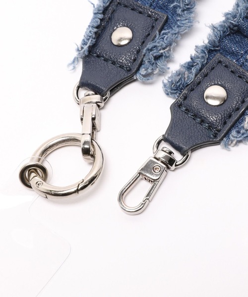 セール】【ストラップシート付き】デニムフリルモバイル