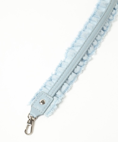 セール】【ストラップシート付き】デニムフリルモバイル