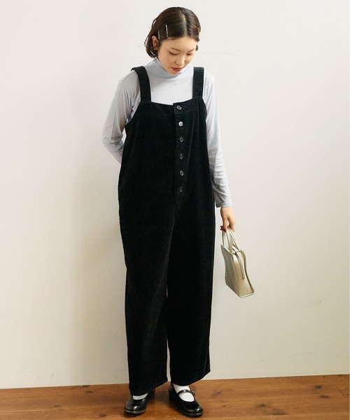 fig Ｌondon（フィグロンドン）の「●puff corduroy salopette（サロペット/オーバーオール・レディース・サックスブルー/チャコールグレー・FREE）」の15枚目の写真