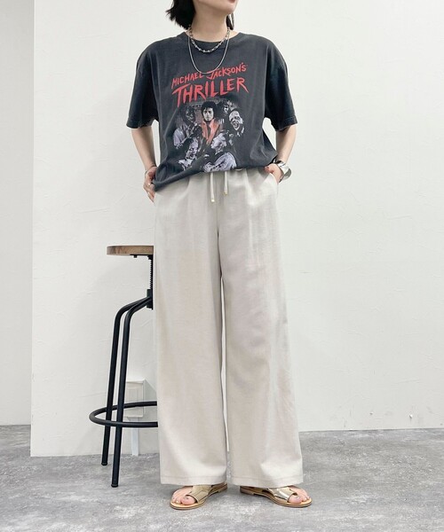 fredy emue(フレディエミュ)の「バイオツイルセミワイドパンツ(その他パンツ・レディース・ネイビー/ベージュ/ブラック・36/38)」の15枚目の写真