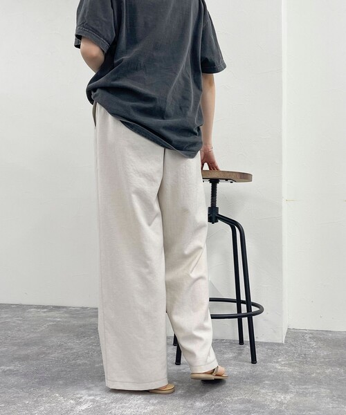 fredy emue(フレディエミュ)の「バイオツイルセミワイドパンツ(その他パンツ・レディース・ネイビー/ベージュ/ブラック・36/38)」の4枚目の写真