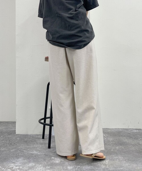 fredy emue(フレディエミュ)の「バイオツイルセミワイドパンツ(その他パンツ・レディース・ネイビー/ベージュ/ブラック・36/38)」の5枚目の写真