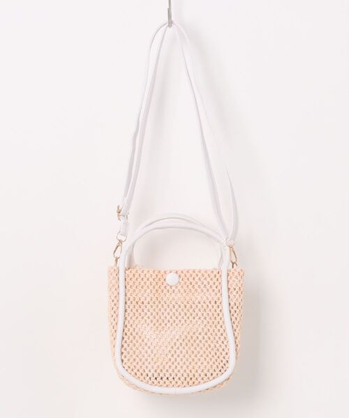TONE SELECT GOODS（トーンセレクトグッズ）の「【resonance】インポーチ付き　ストローバッグ　マルチウェイ　ショルダーバッグ　ハンドバッグ　浴衣（かごバッグ・レディース・ホワイト系/ブラウン系/ベージュ系/ブラック系・FREE）」の10枚目の写真