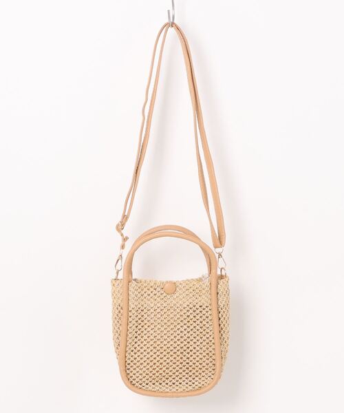 TONE SELECT GOODS（トーンセレクトグッズ）の「【resonance】インポーチ付き　ストローバッグ　マルチウェイ　ショルダーバッグ　ハンドバッグ　浴衣（かごバッグ・レディース・ホワイト系/ブラウン系/ベージュ系/ブラック系・FREE）」の11枚目の写真