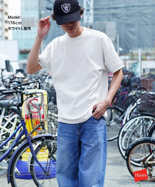 HANES(ヘインズ)の「Hanes ヘインズ SHIRO メンズ クルーネック 半袖Tシャツ(Tシャツ/カットソー・メンズ・ホワイト・X-LARGE/MEDIUM/LARGE)」の2枚目の写真