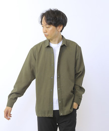 強撚ドットエア軽量カーデライクシャツ