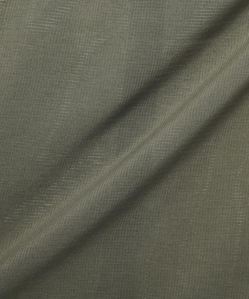 MEN'S MELROSE(メンズメルローズ)の「強撚ドットエア軽量カーデライクシャツ(シャツ/ブラウス・メンズ・カーキ/チャコールグレー・4/3)」の4枚目の写真