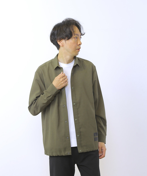 MEN'S MELROSE(メンズメルローズ)の「強撚ドットエア軽量カーデライクシャツ(シャツ/ブラウス・メンズ・カーキ/チャコールグレー・4/3)」の20枚目の写真