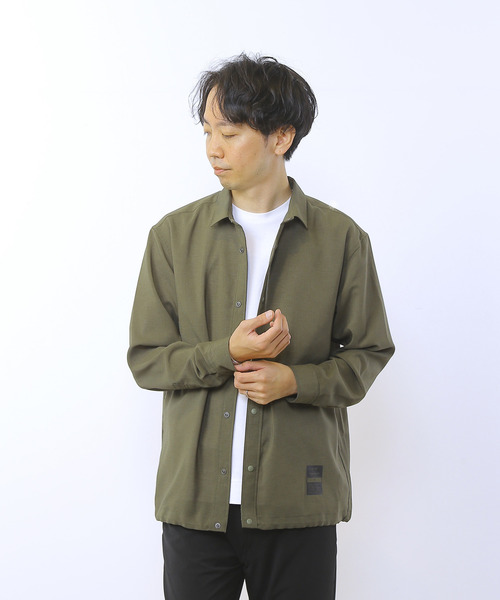 MEN'S MELROSE(メンズメルローズ)の「強撚ドットエア軽量カーデライクシャツ(シャツ/ブラウス・メンズ・カーキ/チャコールグレー・4/3)」の19枚目の写真