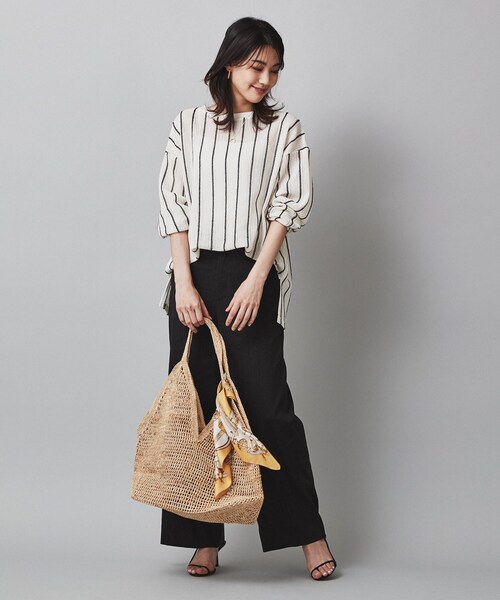 セール】【CHIGNON】ストライプレースプルオーバー（Tシャツ